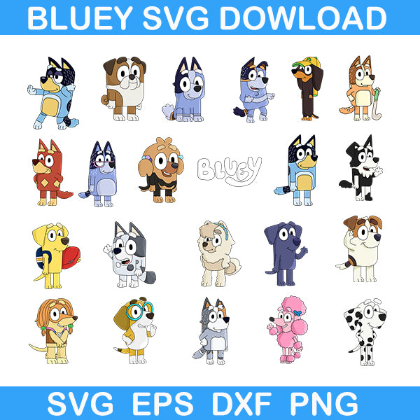 Bluey Bundle Svg, Bluey Birthday Svg, Bluey And Bingo Svg, Bingo Svg ...