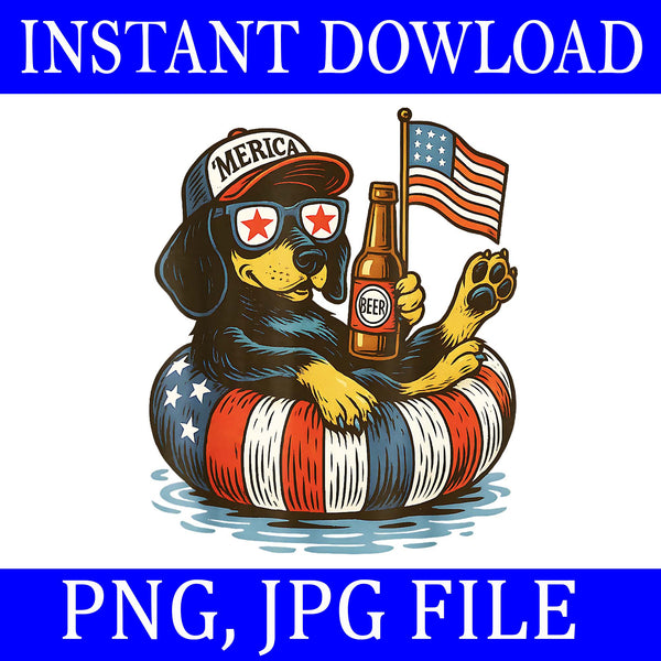 Dachshund 4th Of July PNG, Dachshund Patriotic Dog 4th Of July PNG