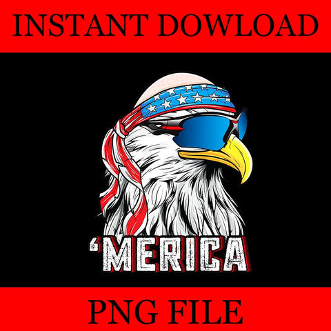 Merica Eagle PNG, Merica Eagle 4TH Of July PNG, Eagle USA Flag PNG