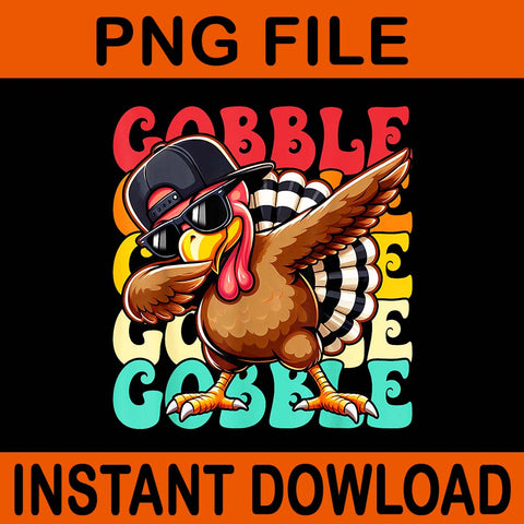 Gobble Turkey Thanksgiving PNG, Turkey Dabbing PNG