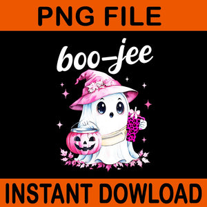 Bou-jee Spooky Ghost Pink Halloween Pumpkin PNG