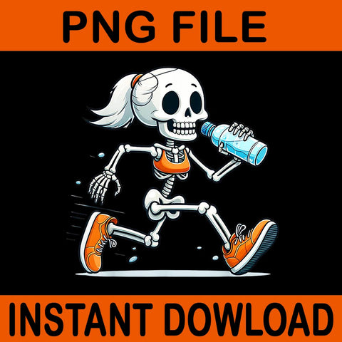 Running Skeleton Halloween PNG