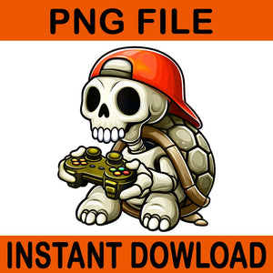 Halloween Skeleton Turtle Gamer PNG