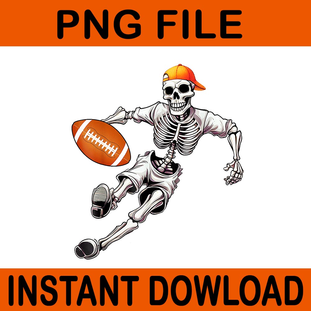 Football Skeleton Halloween PNG