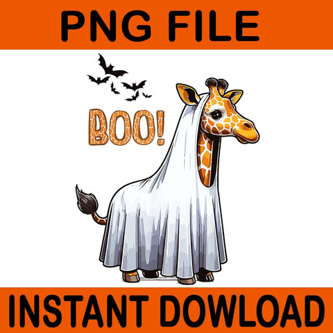 Giraffe Boo Halloween PNG