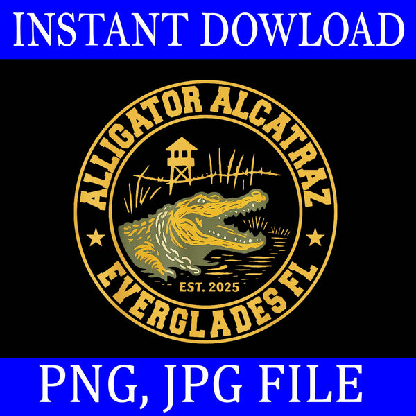 Alligator Alcatraz PNG, Florida Everglades Parody PNG, Alligator Alcatraz Evergladees PNG