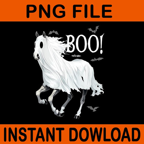 Horse Cosplay Ghost Boo PNG, Horse Ghost Halloween PNG