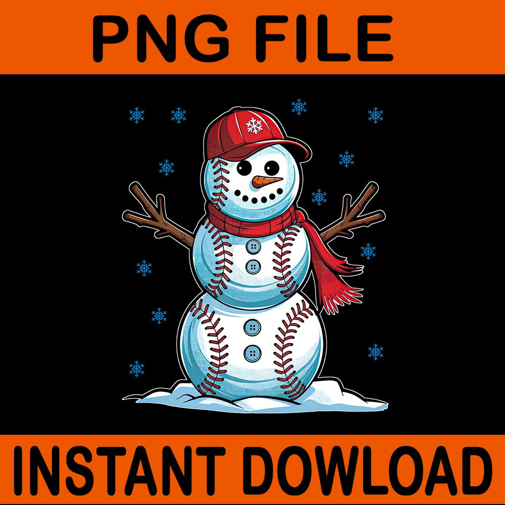 Christmas Baseball Snowman Boys Baseball Christmas PNG, Christmas Baseball Snowman PNG, Snowman Christmas PNG