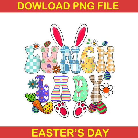 Lunch Lady Egg Easter Day Floral Png