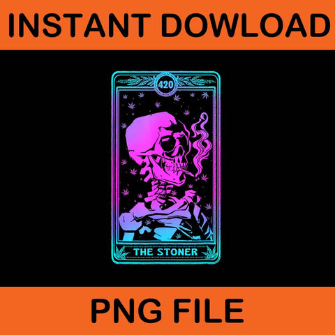 The Stoner Skeleton Tarot Card PNG