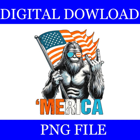 Bigfoot Rock  Merica PNG, Bigfoot 4th Of July PNG