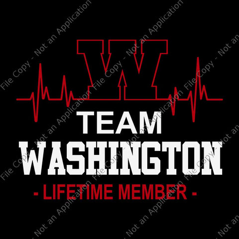 Team Washington Lifetime Member Svg, Team Washington Svg