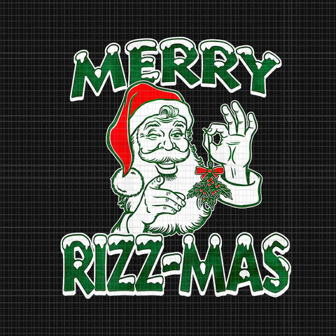 Merry Rizz-mas Png, Santa Rizzmas Png, Rizzmas Christmas Png