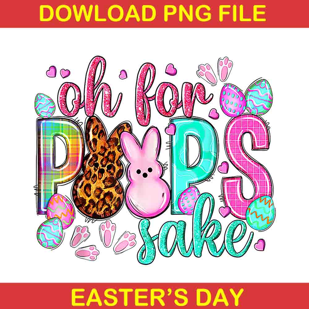 Oh For Sake Png, Sake Easter Bunny Print Glasses Happy Easter Png