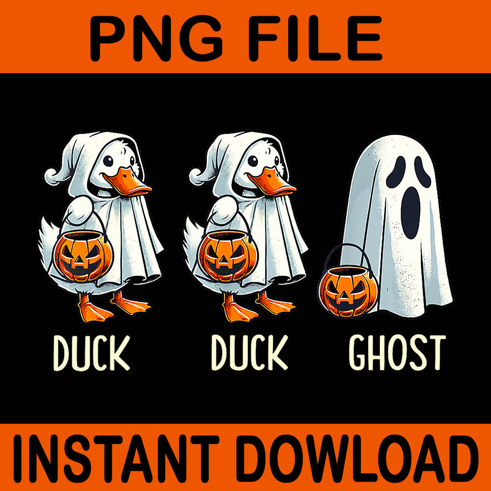 Duck Ghost Pun Trick or Treat Halloween PNG