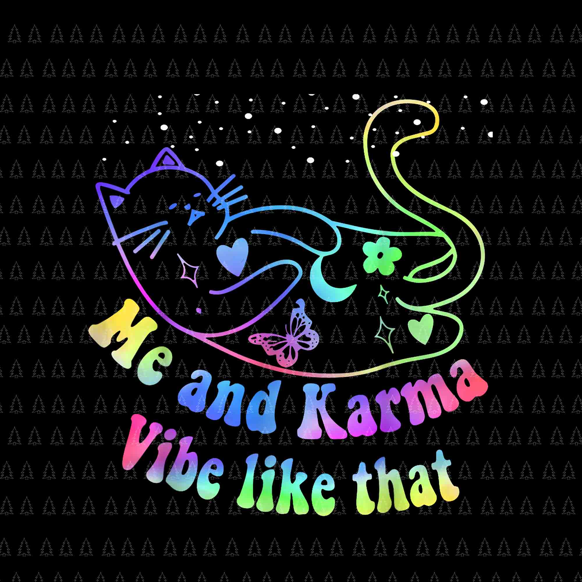 Me And Karma Vibe Like That Png, Lazy Cat Png, Funny Cat Png, Cat Color Png