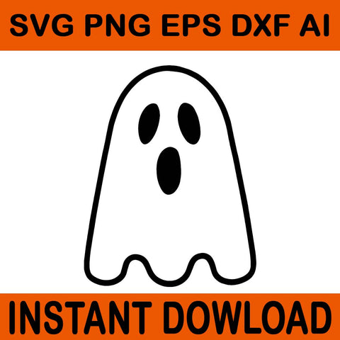 Ghost Face Halloween SVG, Ghost Halloween SVG