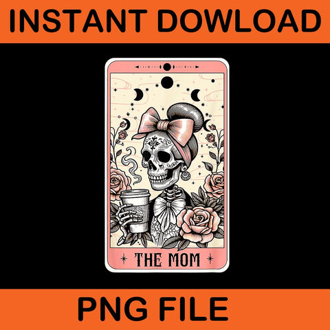 The Mom Skeleton Tarot Card PNG