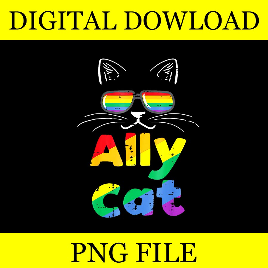 Ally Cat Pride Month Straight PNG, Ally Gay Lgbtq PNG