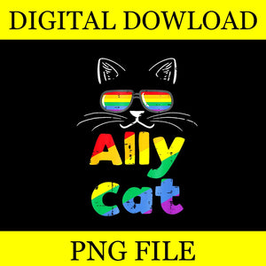 Ally Cat Pride Month Straight PNG, Ally Gay Lgbtq PNG