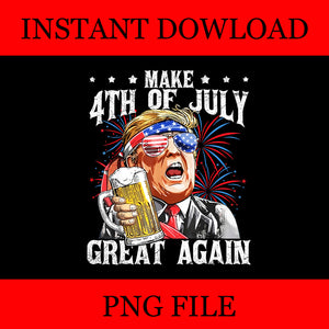 Make 4th of July Great Again Trump PNG