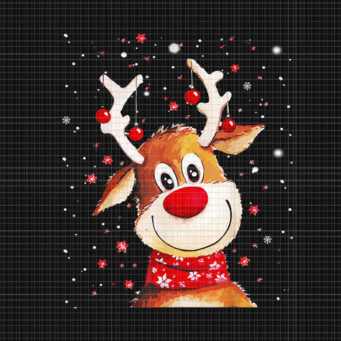 Rudolph Red Nose Santa Claus's Reindeer Png, Rudolph Christmas Png, Reindeer Christmas Png, Reindeer Xmas Png