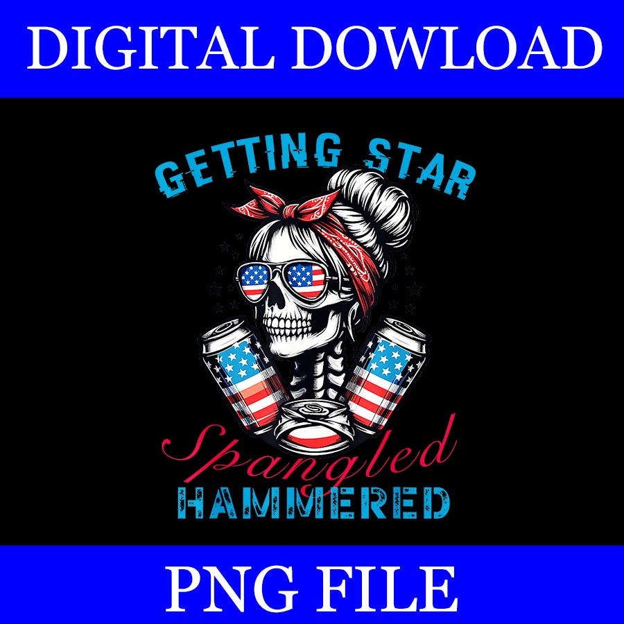 Getting Star Spangled Est 1776 PNG, Hammered 4th Of July PNG