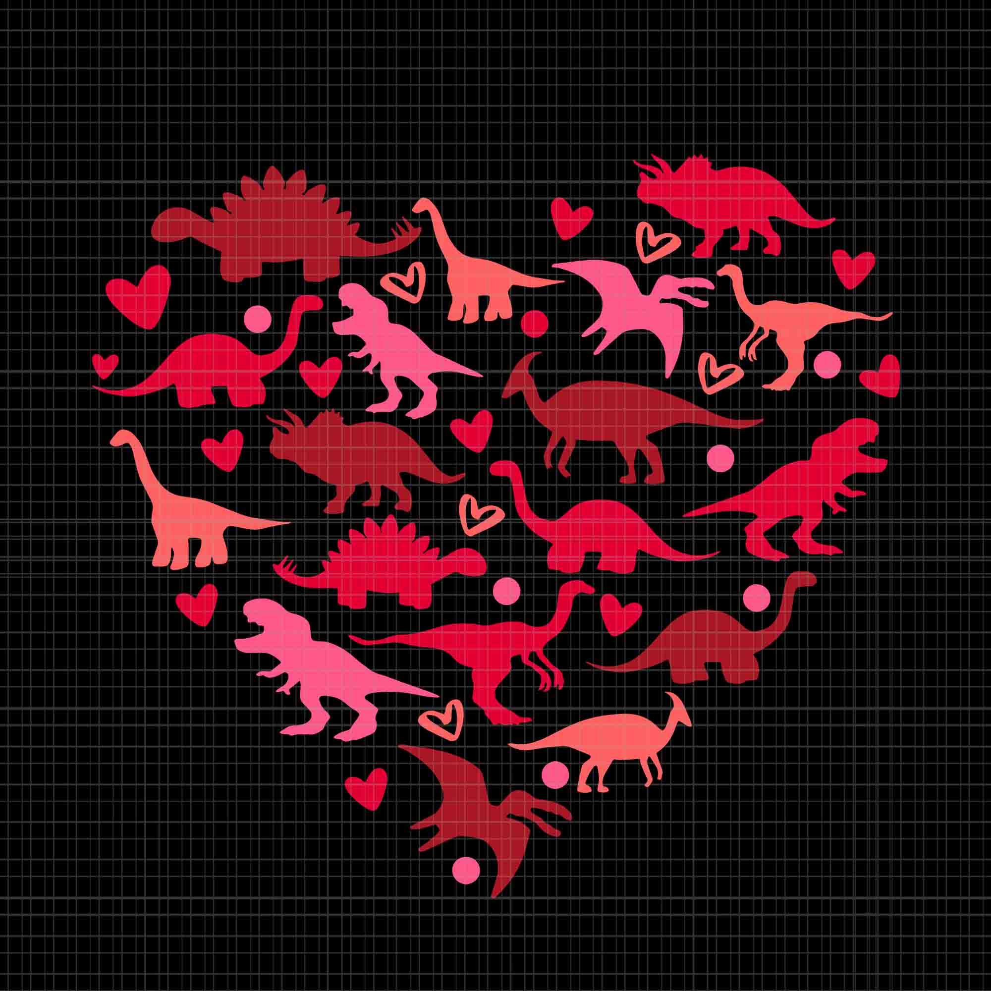 Dinosaur Love Heart T Rex Svg, Cute Valentines Day Svg, Dinosaur Love Svg, Valentines's Day Svg