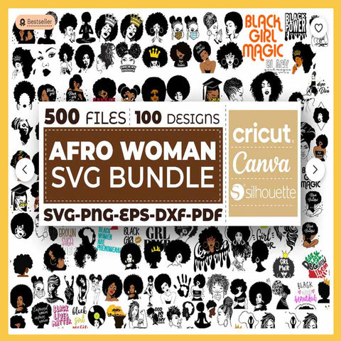 Afro Woman Svg Bundle