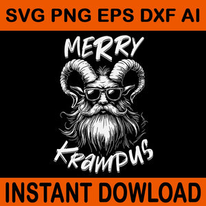 Merry Krampus Mythical Christmas Horror SVG, Merry Krampus SVG