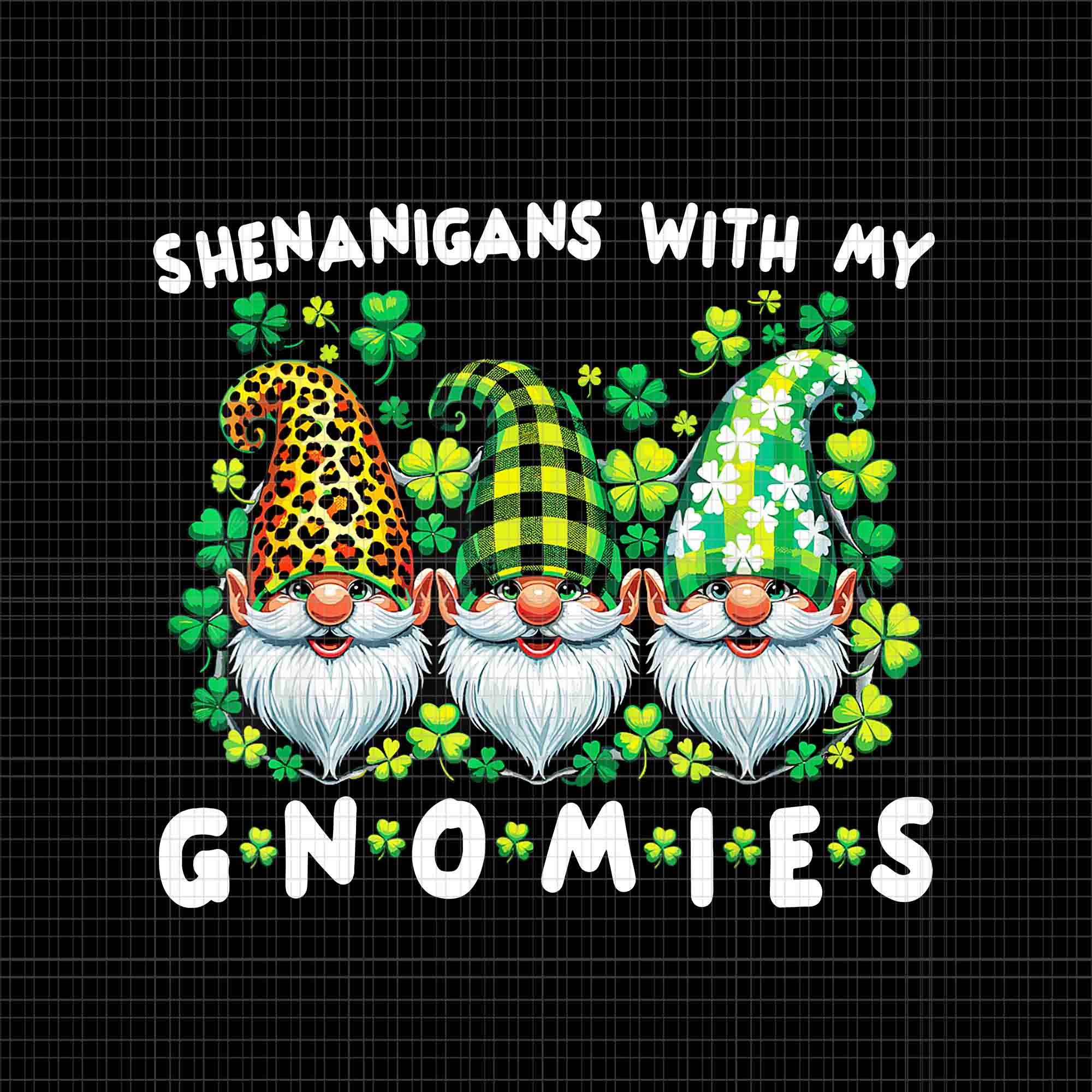 Shenanigans With My Gnomies Png, Gnome St Patrick's Day Png