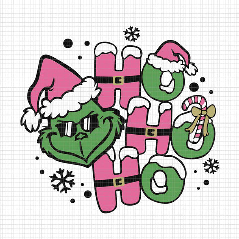 Ho Ho Ho Grinch Png, Pink Grinch Png, Pink Christmas Png, Pink Grinchmas Png, Ginchmas Png