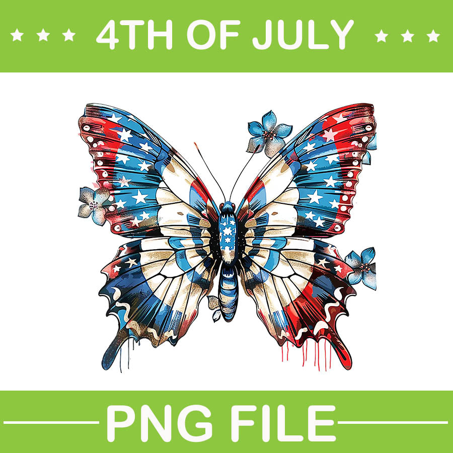 Butterfly 4th Of July PNG