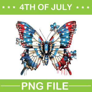 Butterfly 4th Of July PNG