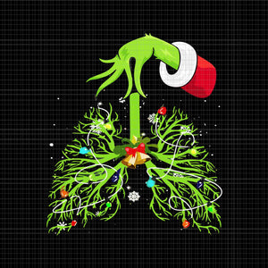 Lung Christmas Lights Respiratory Therapist RT Nurse Xmas Png, Lung Christmas Png, Nurse Christmas Png