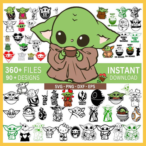 Baby Yoda Svg, Mega Bundle Svg,