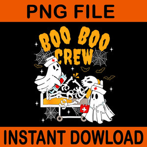 Boo Boo Crew Ghost Nurse Pediatric Halloween PNG