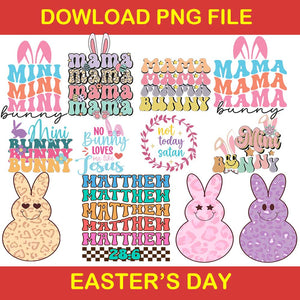 Bundle Easter Day Png, Mini MiNi Mini Png, Mama Bunny Png