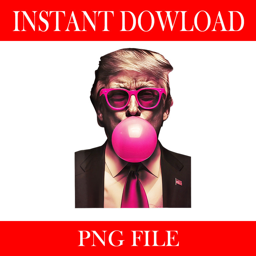 Trump Bubble Gum PNG, Trump 4th Of July PNG