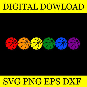 Basketball In LGBT SVG, Basketball Lgbt Pride Month 2024 SVG