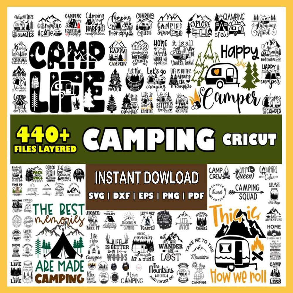 Camping Bundle Svg, Mega Bundle Svg