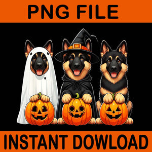 German Shepherd Ghost Halloween Dog PNG