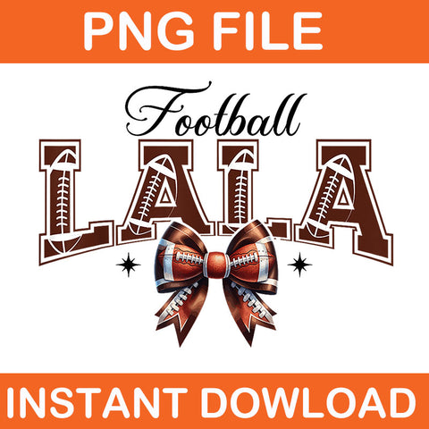 Coquette Bow Football Lala Retro American Football PNG