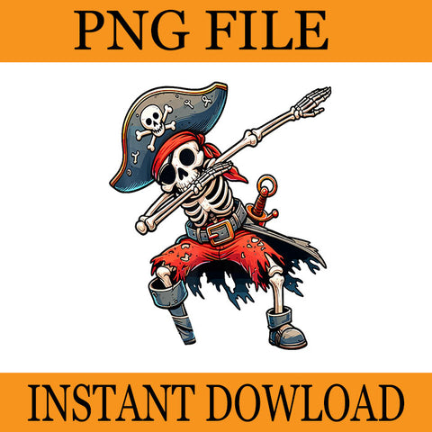 Dabbing Skeleton Pirate PNG