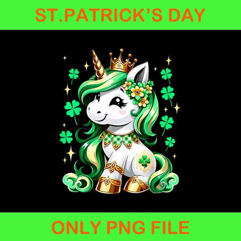 St Patrick Day Irish Unicorn Png, Lepricorn Png, Unicorn Irish Png