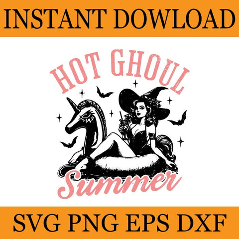 Halloween Hot Ghoul Summer SVG, Summerween Spooky SVG