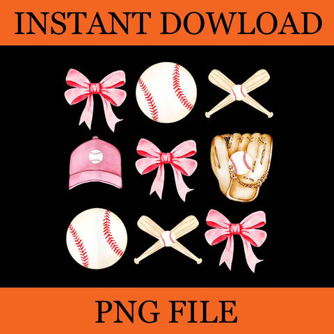 Baseball Mom Coquette Mother's Day PNG, Baseball Mama PNG