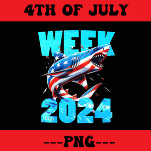 Shark 2024 Week Passion PNG, Shark USA America Flag PNG, Shark Week 4th Of July PNG