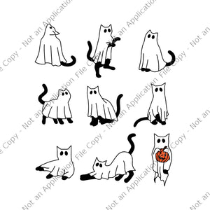 Ghost Cat Funny Halloween Svg, Ghost Cat Svg, Funny Cat Svg, Cat Halloween Svg, Cat Svg, Halloween Svg