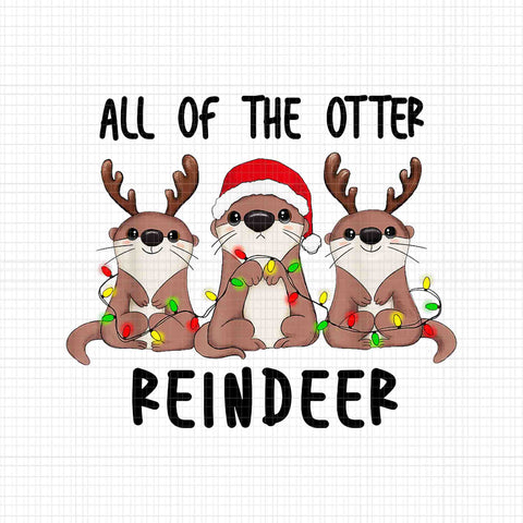 All of the Otter Reindeer Png, Otters Christmas Png, Otters Reindeer Png